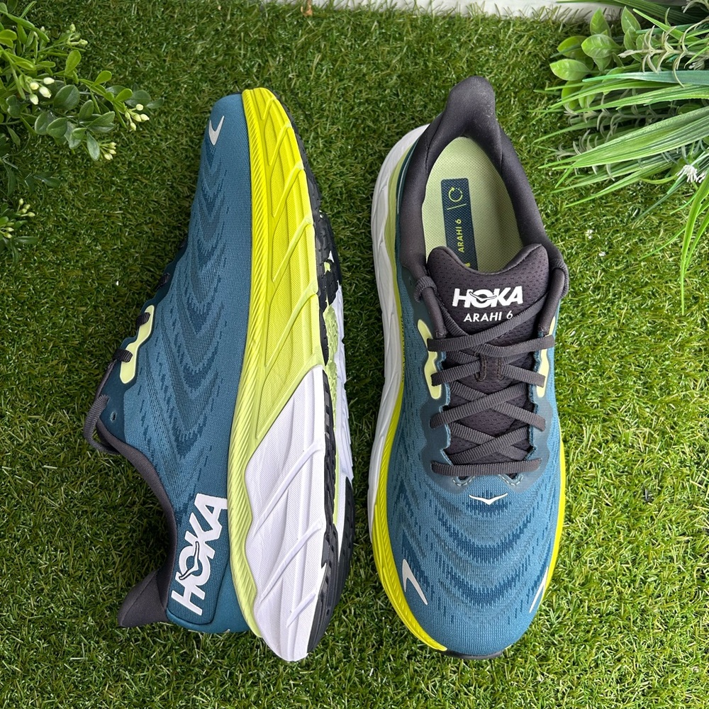 Hoka One One Arahi 6 blue graphite men Size 10D NEW - Picture 14 of 17